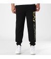 PANTALON EA7 NEGRO LOGO DORADO