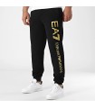 PANTALON EA7 NEGRO LOGO DORADO