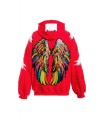 Sudadera MWM RoJa con cremallera y alas con lentejuelas