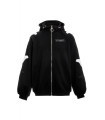 Sudadera MWM negra con cremallera y alas con lentejuelas