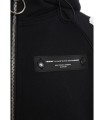 Sudadera MWM negra con cremallera y alas con lentejuelas