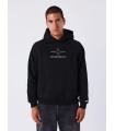 Sudadera Pxp negra con perlas y dibujo espalda