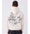 Sudadera Pxp beige con perlas y dibujo espalda