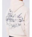 Sudadera Pxp beige con perlas y dibujo espalda