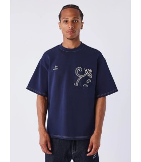 Camiseta Pxp marino con bolsillo vaquero