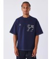 Camiseta Pxp marino con bolsillo vaquero