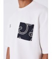 Camiseta Pxp blanca con bolsillo vaquero