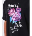 Caniseta PXP negra con flores