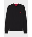 JERSEY HUGO NEGRO LOGO ROJO