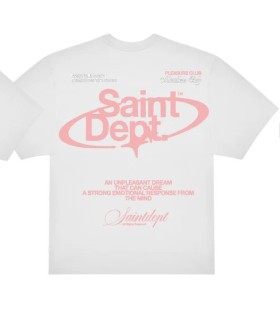 CAMISETA  SAINTDEPT  BLANCA LOGO SALMON