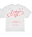 CAMISETA  SAINTDEPT  BLANCA LOGO SALMON