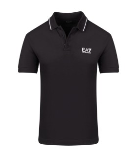 POLO NEGRO EA7 LOGO BLANCO