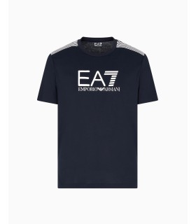 CAMISETA NEGRA EA7 VINILO PECHO Y MANGA
