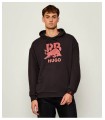 SUDADERA HUGO  GRIS OPACO  CAPUCHA X RB