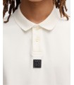 Polo blanco Hugo logo metal