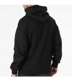 SUDADERA HUGO NEGRO - CAPUCHA Y VINILO