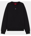 SUDADERA HUGO NEGRO-LOGO METAL