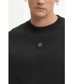 SUDADERA HUGO NEGRO-LOGO METAL