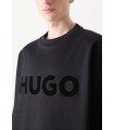 SUDADERA NEGRA HUGO LOGO NEGRO