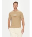 camiseta hugo beige logo pecho