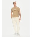 camiseta hugo beige logo pecho
