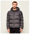 CHAQUETON EA7 GRIS LOGO ESPALDA