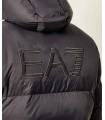 CHAQUETON EA7 GRIS LOGO ESPALDA