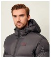 CHAQUETON EA7 GRIS LOGO ESPALDA
