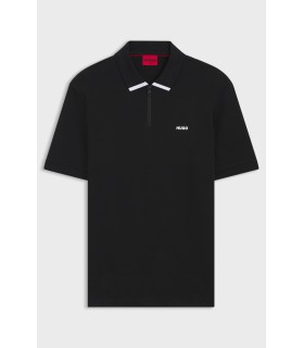 POLO HUGO NEGRO CON CREMALLERA