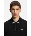 POLO HUGO NEGRO CON CREMALLERA