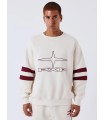 Sudadera Pxp beige reto over