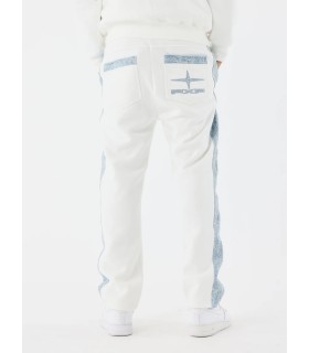 PANTALON LARGO BLANCO/AZUL VAQUERO PXP