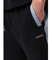 PANTALON LARGO NEGRO/AZUL VAQUERO PXP