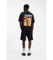CAMISETA HUGO NEGRA ROSAS