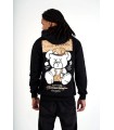 SUDADERA LOUIS VENDOME NEGRA OSO BLANCO