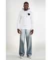 SUDADERA LOUIS VENDOME BLANCA CORAZON NEGRO