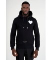 SUDADERA LOUIS VENDOME NEGRA CORAZON BLANCO