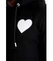 SUDADERA LOUIS VENDOME NEGRA CORAZON BLANCO