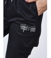 PANTALON PXP NEGRO CARGO LOGO BLANCO DOBLE