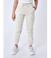 PANTALON PXP BEIGE CARGO LOGO BLANCO DOBLE
