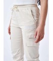 PANTALON PXP BEIGE CARGO LOGO BLANCO DOBLE