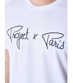 CAMISETA PXP BLANCA LOGO PECHO NEGRO