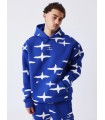 SUDADERA PXP AZUL ESTAMPADO DE ESTRELLAS BLANCO