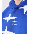 SUDADERA PXP AZUL ESTAMPADO DE ESTRELLAS BLANCO