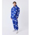 PANTALON PXP AZUL ESTAMPADO DE ESTRELLAS BLANCO