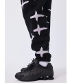 PANTALON PXP NEGRO ESTAMPADO DE ESTRELLAS BLANCO