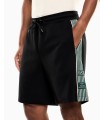PANTALON EA7 NEGRO RAYAS VERDES