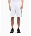 PANTALON BLANCO EA7 TIRAS NEGRAS