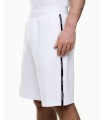 PANTALON BLANCO EA7 TIRAS NEGRAS