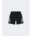 PANTALON CORTO NEGRO CON FLORES PXP